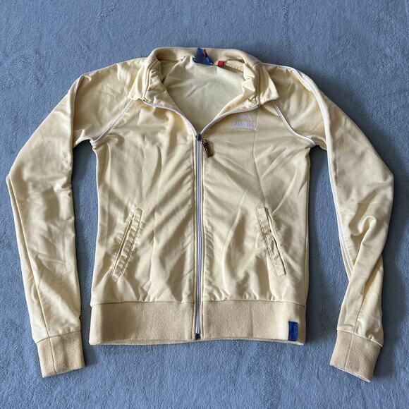 Vtg Lonsdale Jacket Fleece Sweater Womens Medium Chest 17 MMA Fighting Gym - Picture 1 of 15